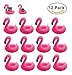 Kingswell Inflatable Drink Holder Float Coaster, 12 Pack Flamingo Inflatable Pool Party Swimming Floatation Toy for Kids and Adults- Pink