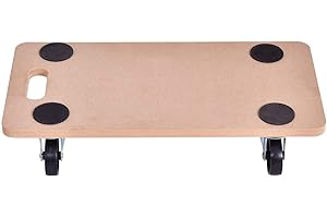 Casart Wooden Board Dolly, Moving Carrier with 4 Wheels