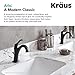 KRAUS KBF-1201ORB Arlo Single Handle Basin Bathroom Faucet with Lift Rod Drain and Deck Plate, Oil Rubbed Bronze