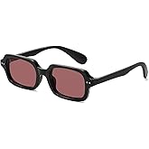 VANLINKER Retro Small Square Sunglasses for Men Women Trendy 90s Rectangle Shades VL9879