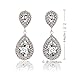 Rhinestone Crystal Teardrop Drop Dangle Earrings for Women Girls, Gold Plated Women's Bridal Wedding Party Bridesmaid Prom Jewelry