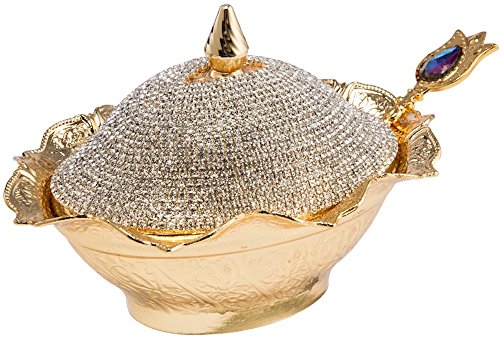 CopperBull-Swarovski-Crystal-Coated-Handmade-Brass-Sugar-Chocolate-Candy-Bowl-Serving-Dish-Gold