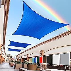 Royal Shade 12' x 16' Blue Rectangle Sun Shade Sail