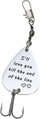 Amazon Com Fishing Lure Gift For Boyfriend Husband I Ll Love You Till The End Of The Line Christmas Valentines S Day Tackle Box Fisherman Gift For Husband White Sports Outdoors