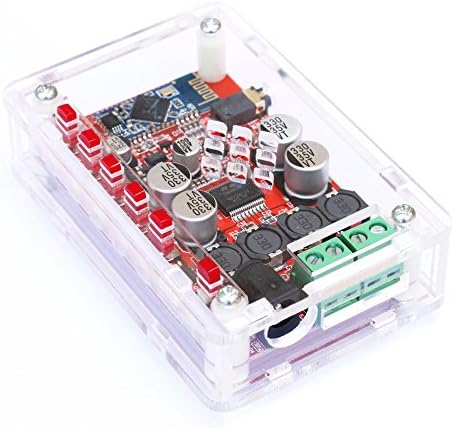 AMZVASO - TDA7492P 2x25W Bluetoo 4.0 Audio Receiver Amplifier Board Module with AUX Interface + Acrylic DIY Case Kit Cover