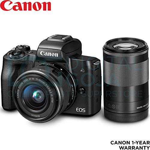 Canon EOS M50 Mirrorless Digital Camera and EFM 1545mm Lens + Canon