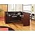 Alera - Valencia Series Reception Desk w/Counter, 71w x 35-1/2d x 42-1/2h, Mahogany VA327236MY (DMi EA