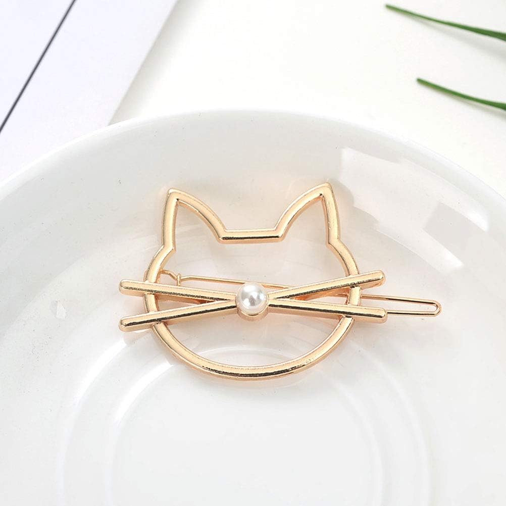 Frcolor 4pcs Cat Hair Clips Barrettes Metal Hairpin Bobby Pin Set for Women and Girls, Assorted Color, 1 count (Pack of 4) - Image 5