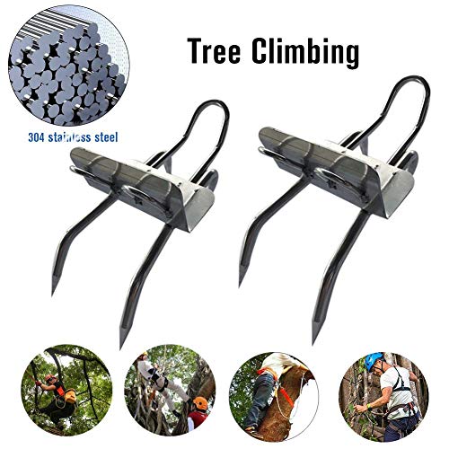 win-full Tree Climbing Gear Tree Climbing-Anti-Skid Tree Climbing Tool, Adujustable Tree Climbing Gear -304 Stainless Steel -Climbing Tree Shoes Simple to Use.