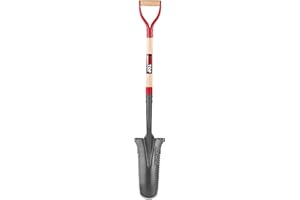 HANTOP Drain Spade Sharpshooter Shovel Garden Spades Narrow Shovels for Digging&Metal Detecting,44 inches