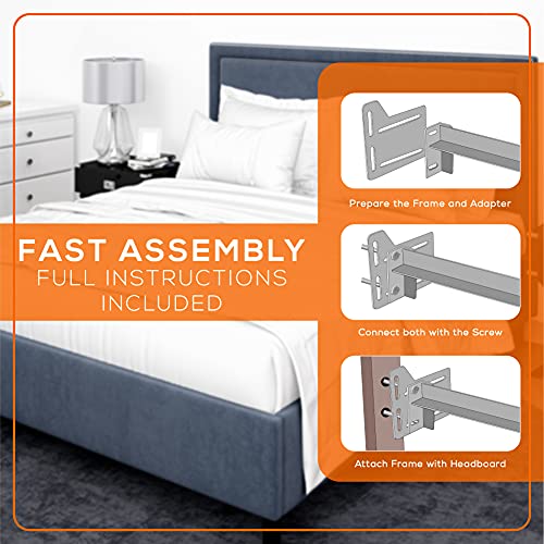 Ronin Factory Bed Frame Brackets Adapter for Headboard Extra Heavy Duty