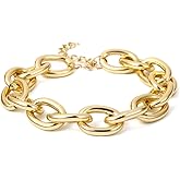 Doubnine Choker Silver Gold Curb Link Thick Chain Necklace Cool Punk Halloween Accessories Women Jewelry