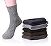 ProEtrade Mens Wool Socks Thermal Heavy Winter Thick Warm Fuzzy Socks For Cold Weather 5 Pack (Solid Color)