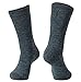 Hot Feet Men's 2 Pack Heavy Thermal Sock,Heather Grey and Black,Mens Size 10-13 Shoe Size 6-16
