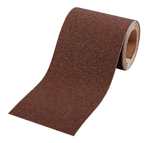 kwb Schleifrolle 5 m x 93 mm aus Korund mit Koernung 60, hochwertiger Kunstharz-Verleimung und verstaerktem Papiertraeger fuer den groben Schliff von Holz und Metall