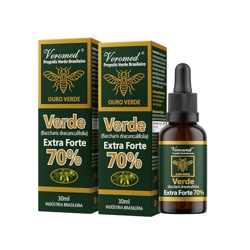 Kit 2x Extrato Própolis Verde Brasileiro Extra Forte 70% Veromed 30ml