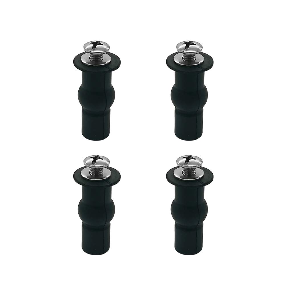Toilet Seat Fittings 4 Pack Toilet Seat Screws Hinges Expanding Rubber Top Nuts Screws Toilet Lid Fixings Fixtures