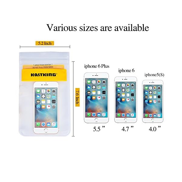 KastKing-Waterproof-Cell-Phone-Case-Dry-Bag-for-iPhone-6s-Plus-Samsung-Galaxy-S7-Note-Nexus-LG-G5Up-To-60-Diagonal-Screen-Touchable-Pouch-Neck-Strap