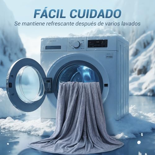 Elegear Cooling Summer Blanket, Cooling Fibres ARC-Chill 3.0 Q-MAX>0.5 Double-Sided Self-Cooling Summer Blanket for Better Sleep, Comfort, Breathable and Lightness, 200 × 220 cm, Blue