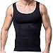 Mens Muscle Compression Tank Top, Black Compression Shirt, Medium