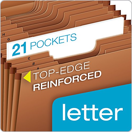 Globe-Weis PFXR217AHD /Pendaflex Heavy Duty Expanding File, Open Top, 21 Pockets, A-Z, 1/3 Cut Tabs, - //medicalbooks.filipinodoctors.org