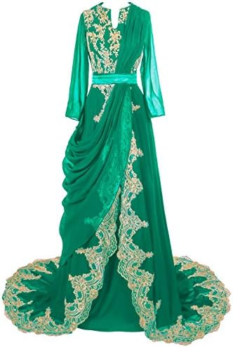 Oyeahbridal Women's Long Muslim Abaya Dubai Evening Dress Islamic Kaftan Gowns