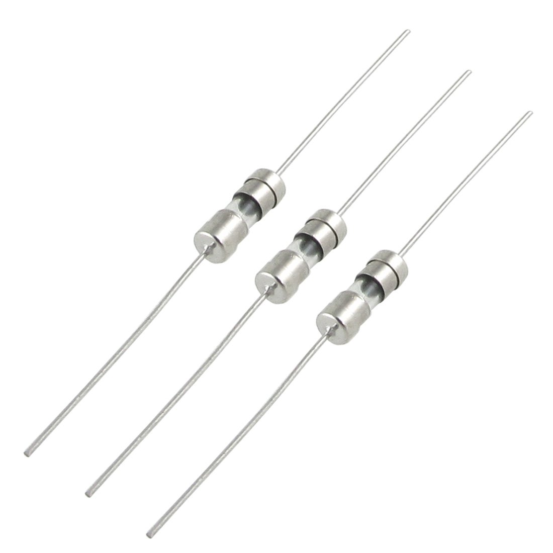 sourcingmap 10 Pcs Axial Lead Fast Blow Acting 3.6 x 10mm Glass Fuse 250V 2A