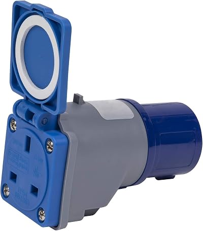 Sealey Worksafe W1613PS 16A to 13A Socket Adaptor IP44 UK Plug