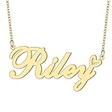 Riley Personalized Name Necklaces 18K Gold Plated