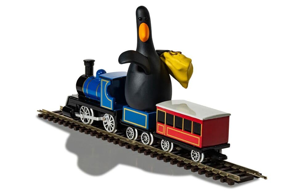 Corgi Diecast Train Toy - CC80602 Wallace & Gromit - The Wrong Trousers - Feathers McGraw & Locomotive, Train Gifts for Men, Women & Kids, Die Cast Model Trains for Railway Enthusiasts, Train Gifts