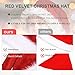 Santa Hats for Adults Bulk, Christmas Hats for Women Men Plush Red Velvet Double Layer, Santa Hats Support Max Head Size, Christmas Hats for Christmas Parties, Christmas Concert