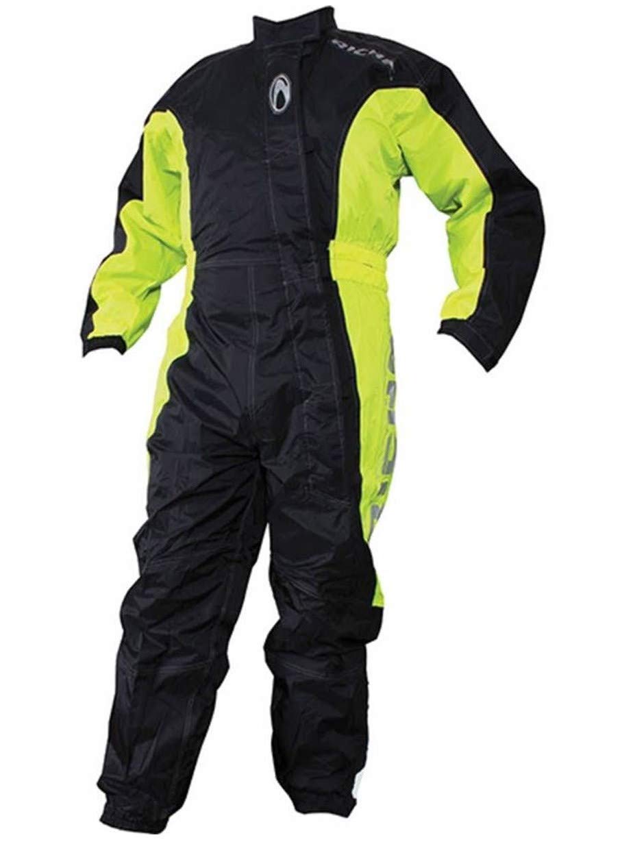 Richa Typhoon Rain Waterproof Motorcycle One Piece Suit Overall Black/Yellow. L