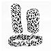 car interior handle three-piece - SODIAL(R) White Leopard Prints Car Gear Shift Knob Handbrake Mirror Cover 3 Pcs
