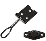 TERF Wire Hasp and Staple Set 75mm Black Pack of 2 with Fixing Screws view 3