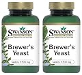 Swanson Premium Brand Brewer's Yeast 500mg -- 2 Bottles each of 500 Tablets