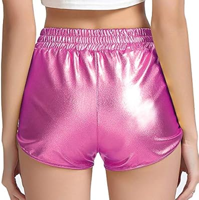 pink shiny shorts
