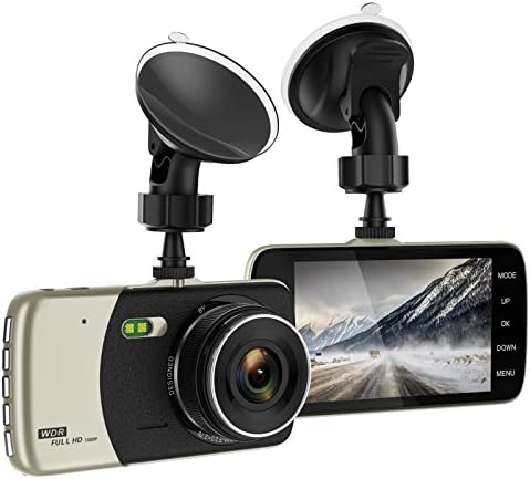 Dash Cam, 4 Inch HD IPS Screen 1080p Dash Cam, Car Recorder, Dashboard Camera with G-Sensor, Parking Monitoring, HDR Night Vision, Loop RecordingMotion Detection