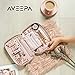 AVEEPA Travel Jewelry Organizer – Travel Jewelry Case with Magnetic Snaps, Detachable Earrings Pad, Necklace Holder (Nude Pink), Jewerly Holder Organizer with an Outside Pocket