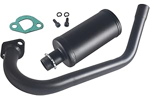SJVLXHI Upgrade Exhaust with Muffler For Coleman Powersports CT200U BT200X CT200u-ex,212cc 196cc/6.5HP Go Kart and Gas Mini Bike Black