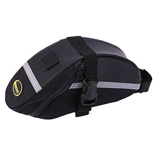 1Pc Mountain Road Bicycle Tail Bag Saddle Bag Bike Pouch Package Cycling Seat Bag (Black)