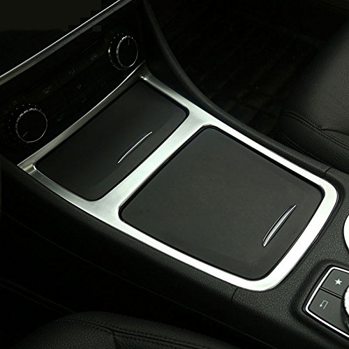 silutong Matte Chrome Interior Accessory Center Storage Box Trim Ashtray Frame Mercedes Benz CLA GLA A Class W117 C117 2013-2017