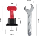 Fleetise Tile Leveling System Kit 100pcs 2 Wrenches 10 T-Pins 14mm view 6