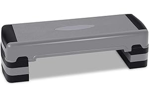 Giantex 35" Aerobic Step, Non-Slip Surface, Height-Adjustable 6" - 8" - 10" Step Aerobics Platform, Workout Fitness Equipment