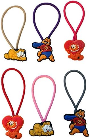 Garfield Colorful Hairband Ponytail Holder 6 Pcs Set #1