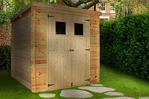 Gartenhaus Holz - Geräteschuppen Holz - Gerätehaus mit Boden Imprägnierte B204xL204xH202 cm/ 3.53 m2 - Fahrrad Schuppen - Gartenhäuser & aufbewahrung Wasserfestes Dach TIMBELA M309+M309G – Bild 4