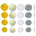 Yellow and Grey Wedding Decorations Tissue Paper Flowers Pom Poms Balls for Bridal Shower Bachelorette Anniversary Baby Girl Boy Birthday Theme Party Supplies Set (Yellow, Grey, Ivory, White)