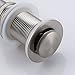 KES Pop Up Drain Stopper for Bathroom Vessel Vanity Sink Without Overflow, Brushed Nickel S2007D-BN