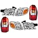 Aftermarket Replacement 6 Pc Set of Headlights Taillamps & Signal Side Marker Lights Compatible with 97-05 Venture 10368389