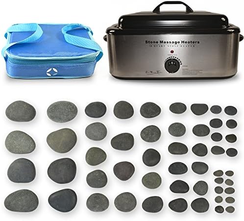 FS International Holistic Supplies Basic Basalt Kit with 18 Quart Heater and Vulsini Cold Stone Bag - 52 Piece