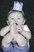 Classy Baby Boy Half 1/2 Year Birthday Gray White Party Mini Crown Cake Smash